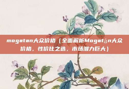 mogatan大众价格(全面解析Mogatán大众价格,性价比之选,市场潜力巨大)