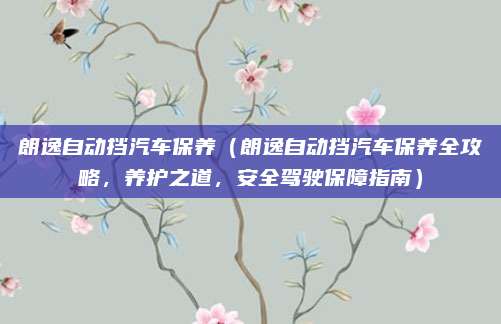 朗逸自动挡汽车保养（朗逸自动挡汽车保养全攻略，养护之道，安全驾驶保障指南）