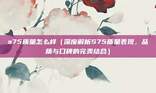s75质量怎么样（深度解析S75质量表现，品质与口碑的完美结合）