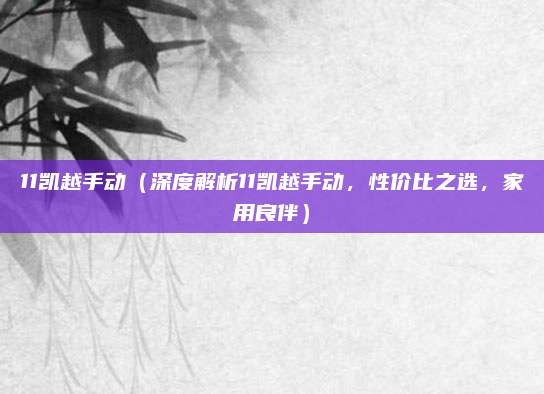 11凯越手动（深度解析11凯越手动，性价比之选，家用良伴）