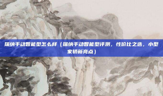 瑞纳手动智能型怎么样(瑞纳手动智能型评测,性价比之选,小型家轿新亮点)