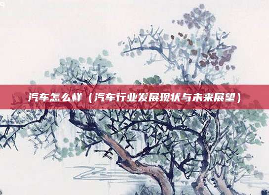 汽车怎么样（汽车行业发展现状与未来展望）