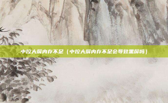 中控大屏内存不足(中控大屏内存不足会导致黑屏吗)