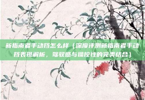 新指南者手动挡怎么样（深度评测新指南者手动挡表现解析，驾驭感与操控性的完美结合）