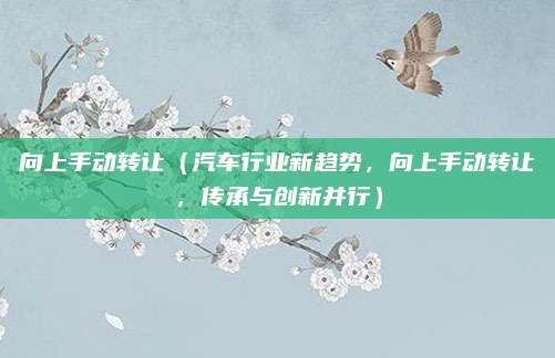 向上手动转让（汽车行业新趋势，向上手动转让，传承与创新并行）