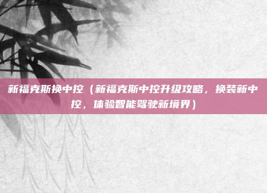 新福克斯换中控(新福克斯中控升级攻略,换装新中控,体验智能驾驶新境界)