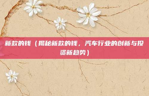 新款的钱(揭秘新款的钱,汽车行业的创新与投资新趋势)