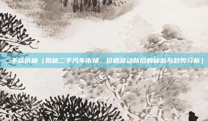 二手货价格(揭秘二手汽车市场,价格波动背后的秘密与趋势分析)