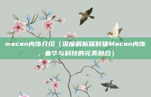 macan内饰介绍（深度解析保时捷Macan内饰，奢华与科技的完美融合）