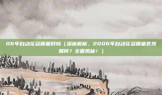 06年自动花冠质量好吗(深度解析,2006年自动花冠质量表现如何?全面揭秘!)