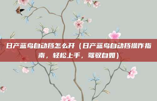 日产蓝鸟自动挡怎么开（日产蓝鸟自动挡操作指南，轻松上手，驾驭自如）