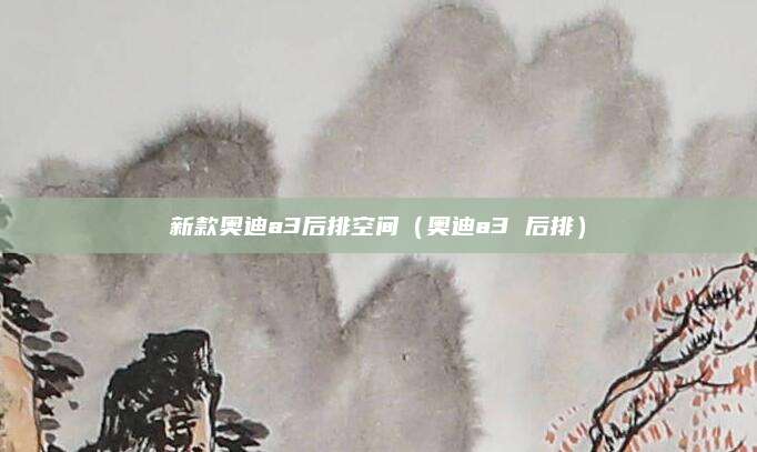 新款奥迪a3后排空间(奥迪a3 后排)