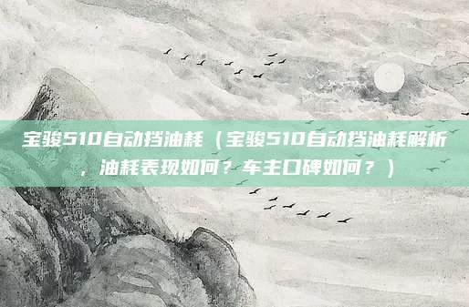宝骏510自动挡油耗（宝骏510自动挡油耗解析，油耗表现如何？车主口碑如何？）
