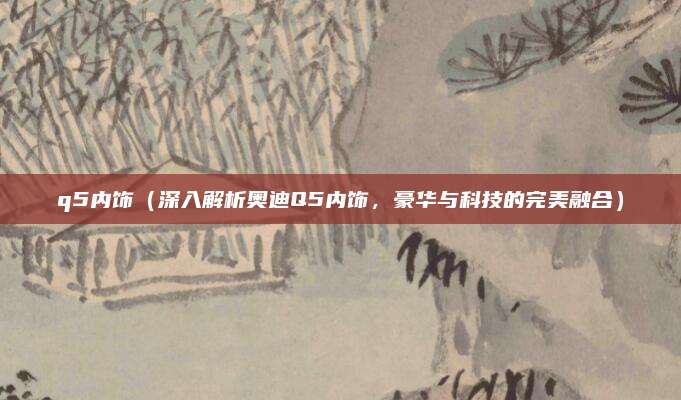 q5内饰（深入解析奥迪Q5内饰，豪华与科技的完美融合）