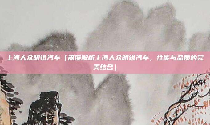 上海大众明锐汽车(深度解析上海大众明锐汽车,性能与品质的完美结合)