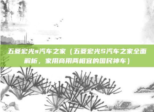 五菱宏光s汽车之家（五菱宏光S汽车之家全面解析，家用商用两相宜的国民神车）