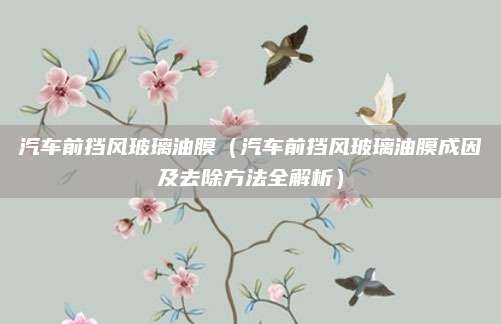 汽车前挡风玻璃油膜(汽车前挡风玻璃油膜成因及去除方法全解析)