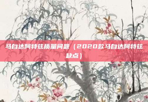 马自达阿特兹质量问题(2020款马自达阿特兹缺点)