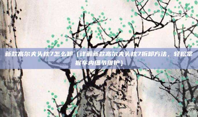 新款高尔夫头枕7怎么卸（详解新款高尔夫头枕7拆卸方法，轻松掌握车内细节维护）