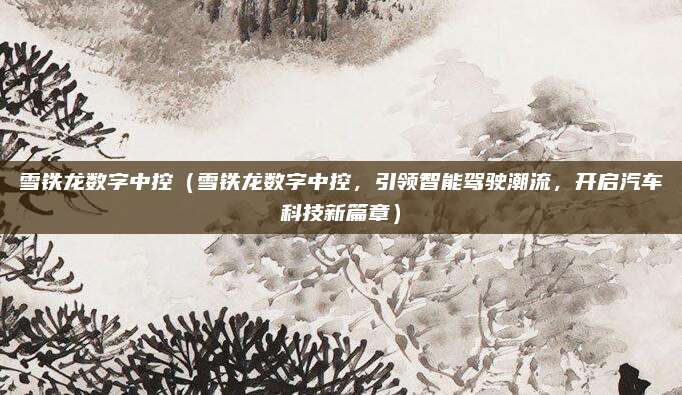 雪铁龙数字中控(雪铁龙数字中控,引领智能驾驶潮流,开启汽车科技新篇章)