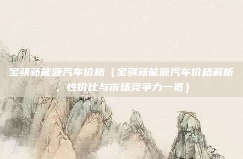 宝骐新能源汽车价格(宝骐新能源汽车价格解析,性价比与市场竞争力一览)