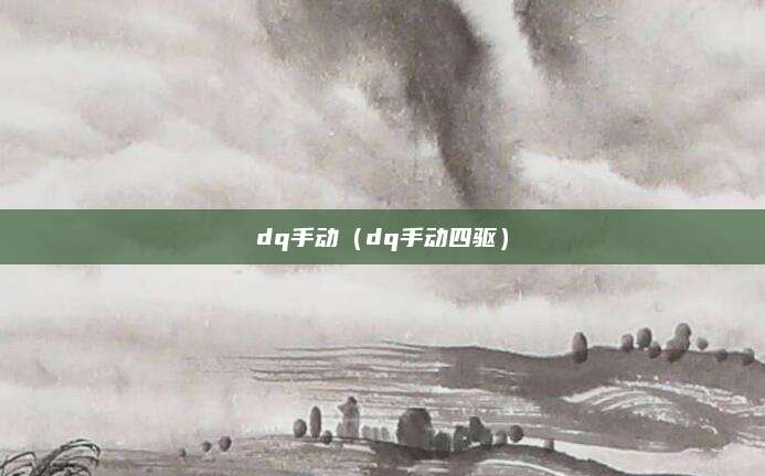dq手动(dq手动四驱)