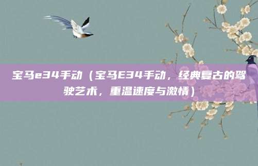宝马e34手动(宝马E34手动,经典复古的驾驶艺术,重温速度与激情)