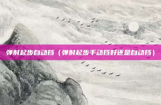 弹射起步自动挡(弹射起步手动挡好还是自动挡)