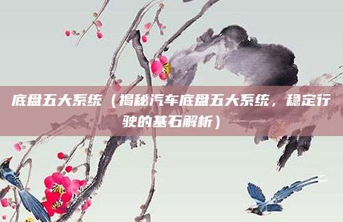 底盘五大系统(揭秘汽车底盘五大系统,稳定行驶的基石解析)
