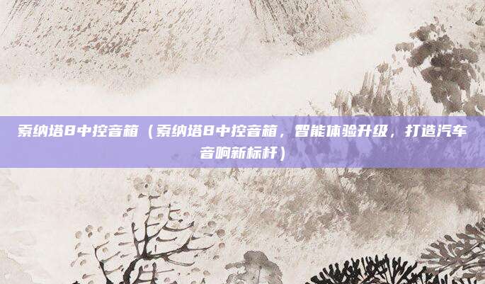 索纳塔8中控音箱(索纳塔8中控音箱,智能体验升级,打造汽车音响新标杆)