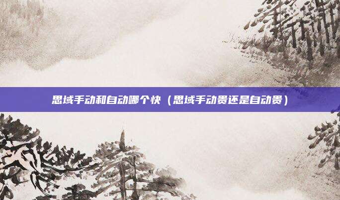 思域手动和自动哪个快(思域手动贵还是自动贵)