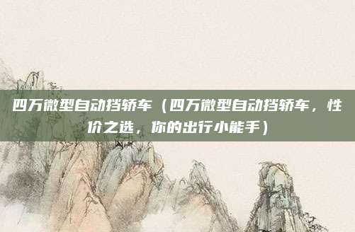 四万微型自动挡轿车(四万微型自动挡轿车,性价之选,你的出行小能手)