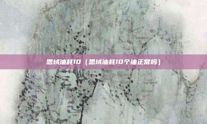 思域油耗10(思域油耗10个油正常吗)