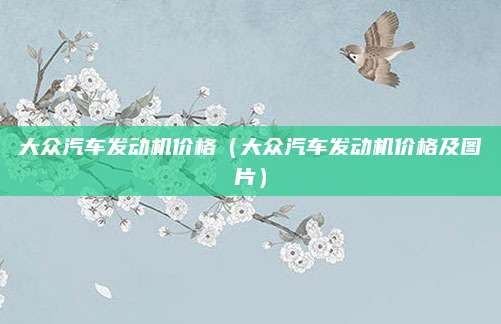 大众汽车发动机价格(大众汽车发动机价格及图片)