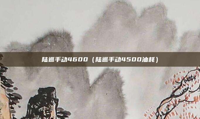 陆巡手动4600(陆巡手动4500油耗)