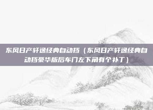 东风日产轩逸经典自动挡(东风日产轩逸经典自动挡豪华版后车门左下角有个补丁)