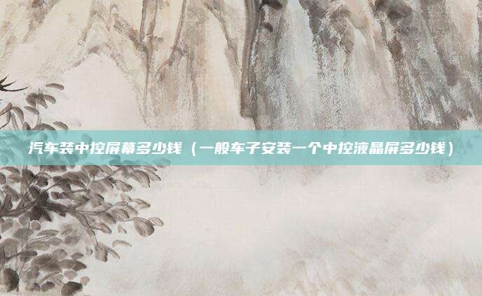 汽车装中控屏幕多少钱(一般车子安装一个中控液晶屏多少钱)