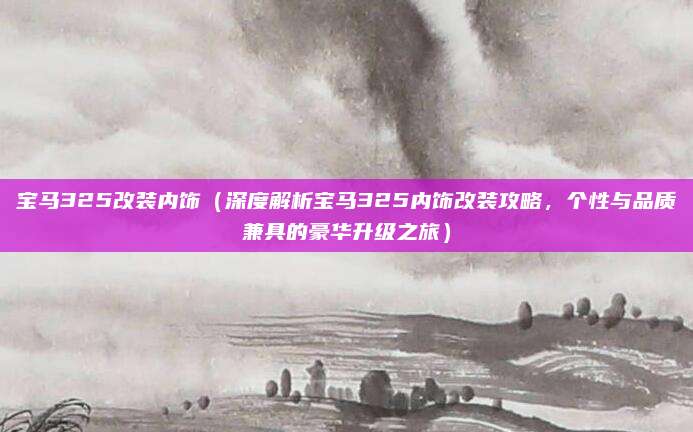 宝马325改装内饰(深度解析宝马325内饰改装攻略,个性与品质兼具的豪华升级之旅)