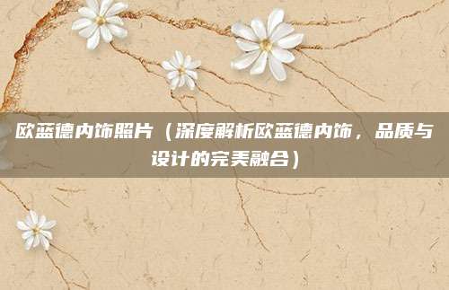 欧蓝德内饰照片(深度解析欧蓝德内饰,品质与设计的完美融合)