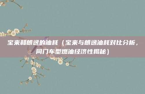 宝来和朗逸的油耗(宝来与朗逸油耗对比分析,同门车型燃油经济性揭秘)