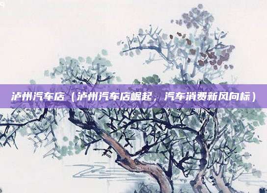 泸州汽车店(泸州汽车店崛起,汽车消费新风向标)