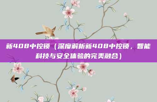 新408中控锁(深度解析新408中控锁,智能科技与安全体验的完美融合)
