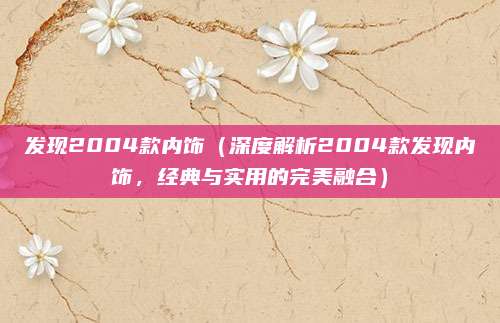 发现2004款内饰(深度解析2004款发现内饰,经典与实用的完美融合)