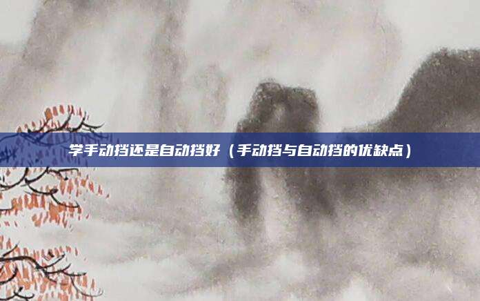 学手动挡还是自动挡好(手动挡与自动挡的优缺点)