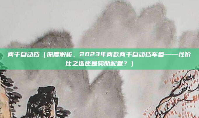 两千自动挡（深度解析，2023年两款两千自动挡车型——性价比之选还是鸡肋配置？）
