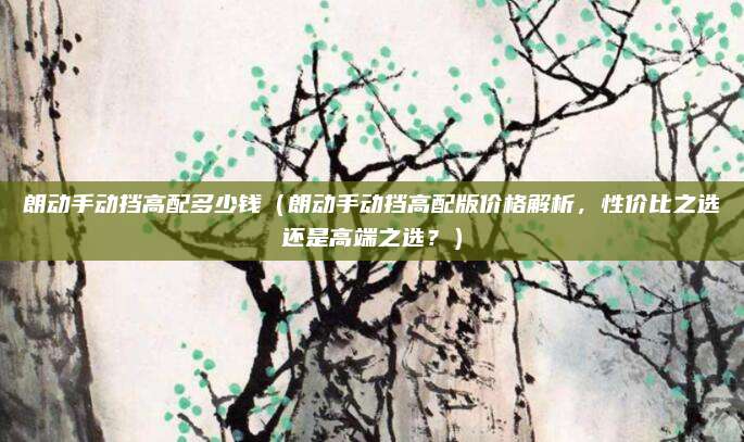 朗动手动挡高配多少钱（朗动手动挡高配版价格解析，性价比之选还是高端之选？）