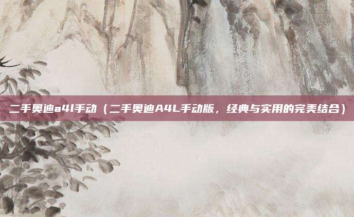 二手奥迪a4l手动(二手奥迪A4L手动版,经典与实用的完美结合)