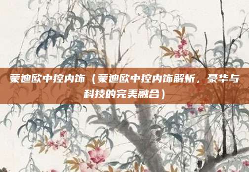 蒙迪欧中控内饰(蒙迪欧中控内饰解析,豪华与科技的完美融合)