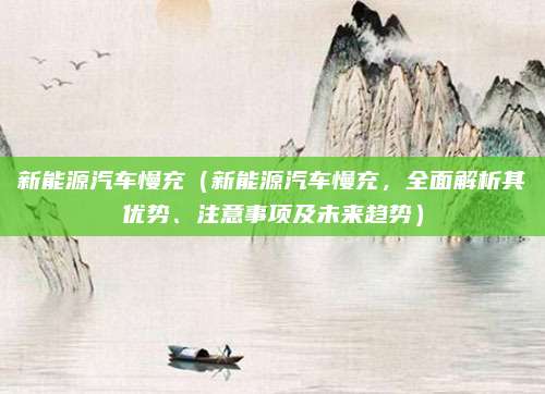 新能源汽车慢充(新能源汽车慢充,全面解析其优势、注意事项及未来趋势)