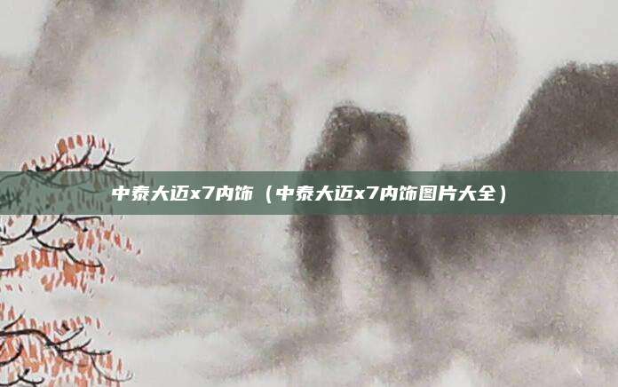 中泰大迈x7内饰(中泰大迈x7内饰图片大全)